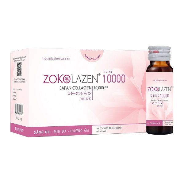 Thực Phẩm Bảo Vệ Sức Khỏe Zokolazen Drink 10.000mg Vị Dâu 30ml x 10