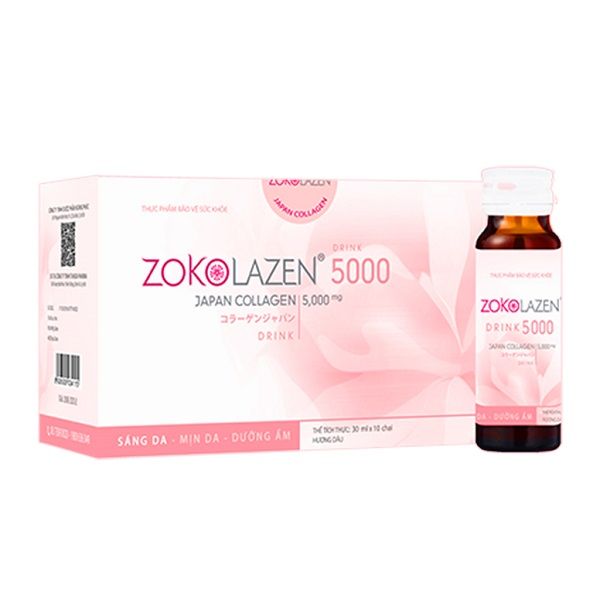 Thực Phẩm Bảo Vệ Sức Khỏe Zokolazen Drink 5.000mg Vị Dâu 30ml x 10