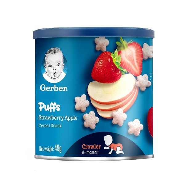 Thực Phẩm Bổ Sung Bánh Ăn Dặm Gerber Vị Dâu Táo 49g