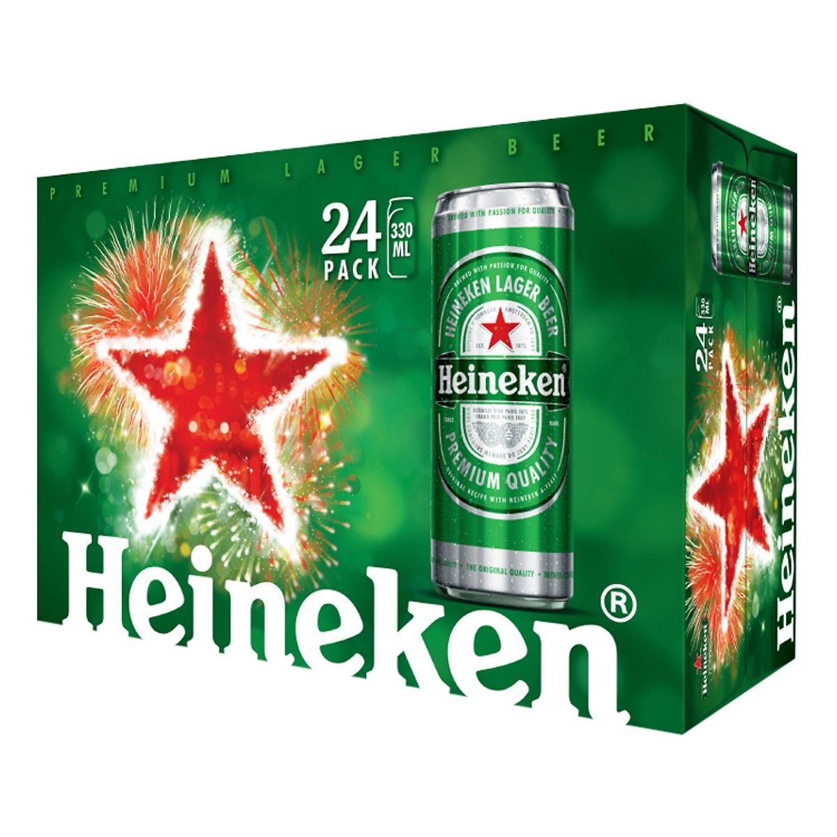 Thùng 24 Bia Heineken Lon Cao Sleek 330ml