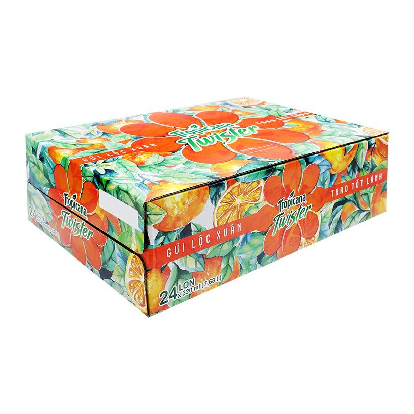 Thùng 24 Lon Cam Ép Twister 320ml