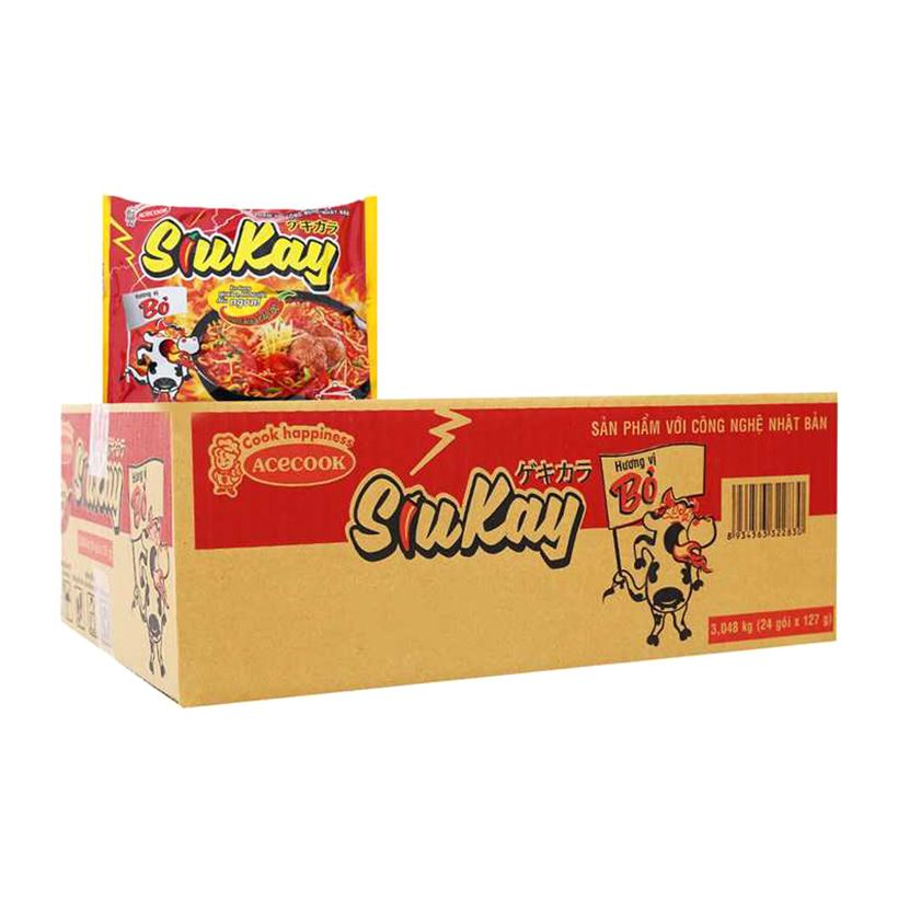 Thùng 24 Mỳ SiuKay Bò