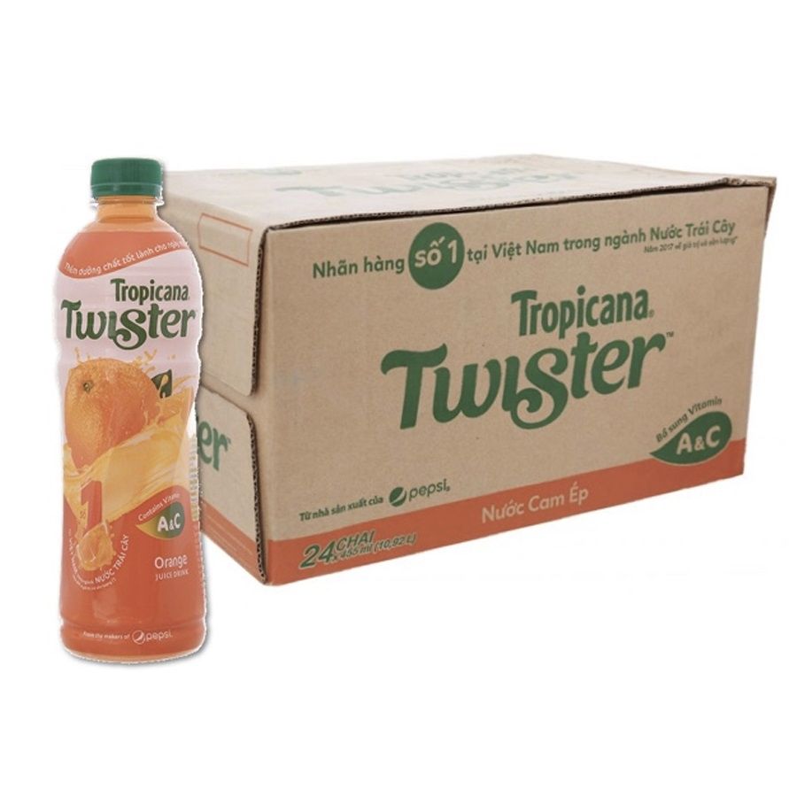Thùng 24 Nước Cam Ép Twister 455ml