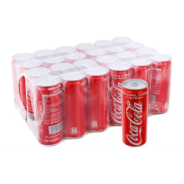 Thùng 24 Nước Ngọt Có Gas Coca Sleek - Lon 330ml