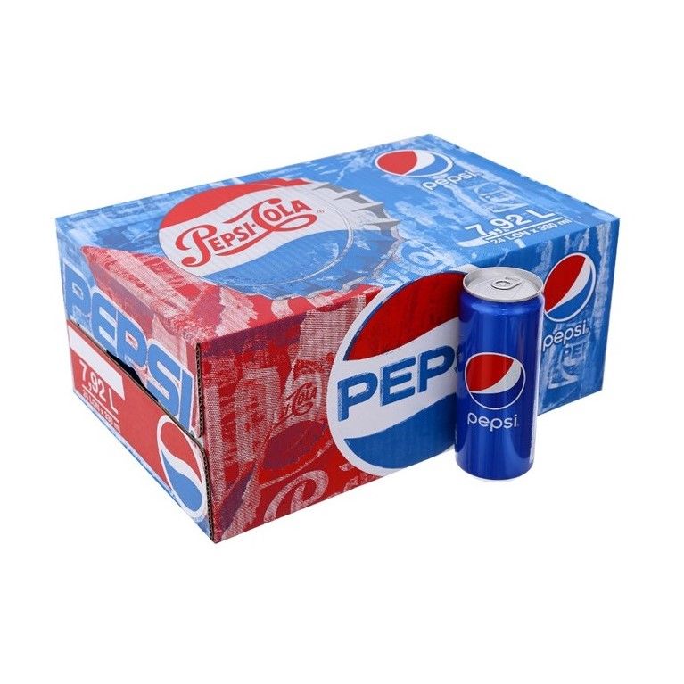 Thùng 24 Pepsi Cola Sleek - Lon 330ml