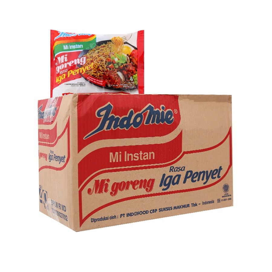 Thùng 40 Mì Xào Khô Indomie Goreng - Vị Sườn 80g
