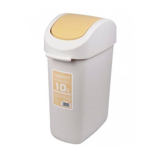 Thùng Đựng Rác 10L Nắp Xoay - Màu Vàng Konbini
