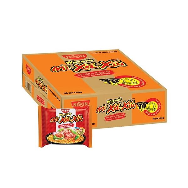 Thùng 30 Mì Waxada Vị Xá Xíu 65g