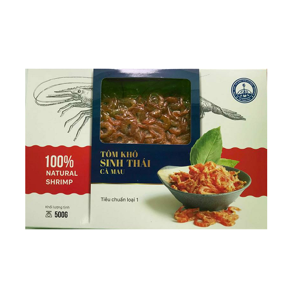 Tôm Khô Sinh Thái Cà Mau Size L 500g