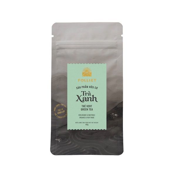 Trà Xanh Organic Folliet - Gói 100g