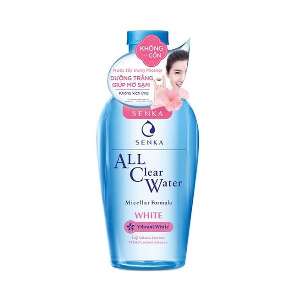 Nước Tẩy Trang Dưỡng Trắng Senka A.L.L Clear Water Micellar Formula White 230ml