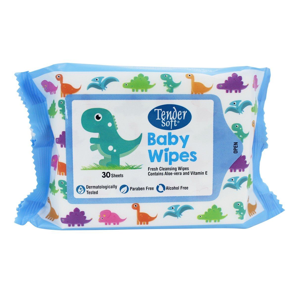 Khăn Ướt Tendersoft Baby Wipes 30 Tờ (Xanh)