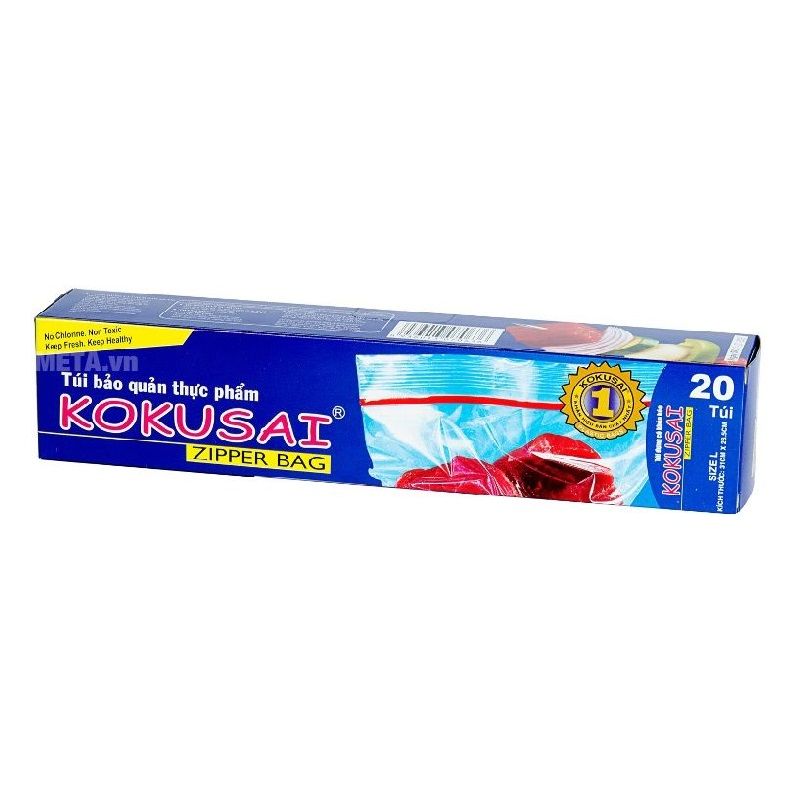 TÚI ZIPPER KOKUSAI SIZE L20 (26.5CMX31CM)