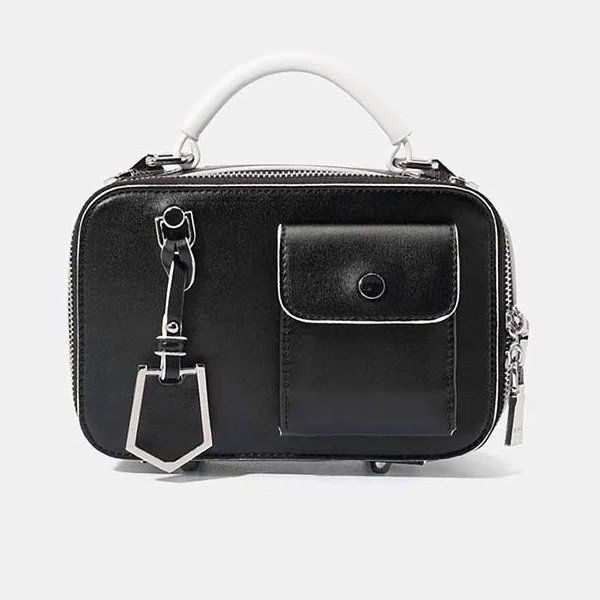 Túi Xách Nhỏ Camera Cầm Tay Đính Charm Juno Màu Đen TXN400 (Store 1001)