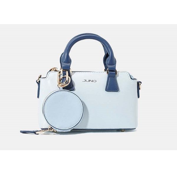 Túi Xách Nhỏ Đeo Chéo Gắn Charm Trang Trí Màu Xanh Nhạt Juno TXN401 (Store 1001)