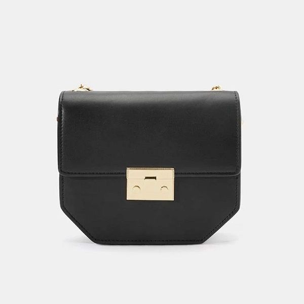 Túi Xách Nhỏ Dây Đeo Đầu Chữ T Juno Màu Đen TXN424 (Store 1001)