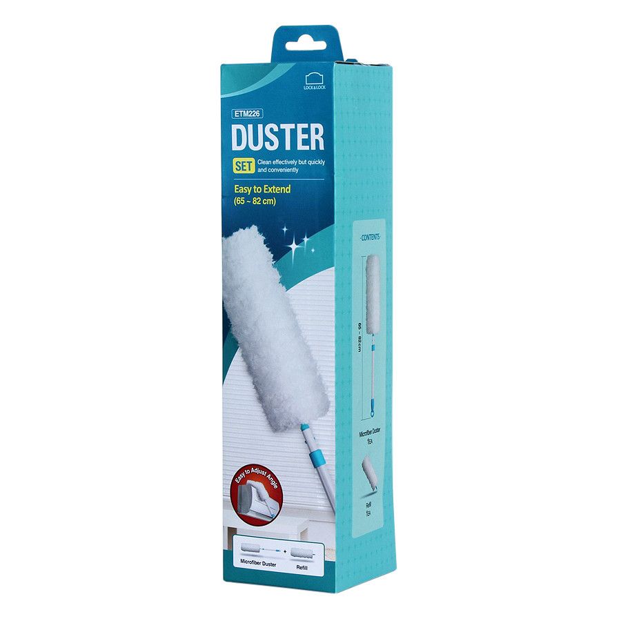 Bộ Cây Lau Bụi Đa Năng Microfiber Duster Và Đầu Lau Thay Thế Lock&Lock ETM226