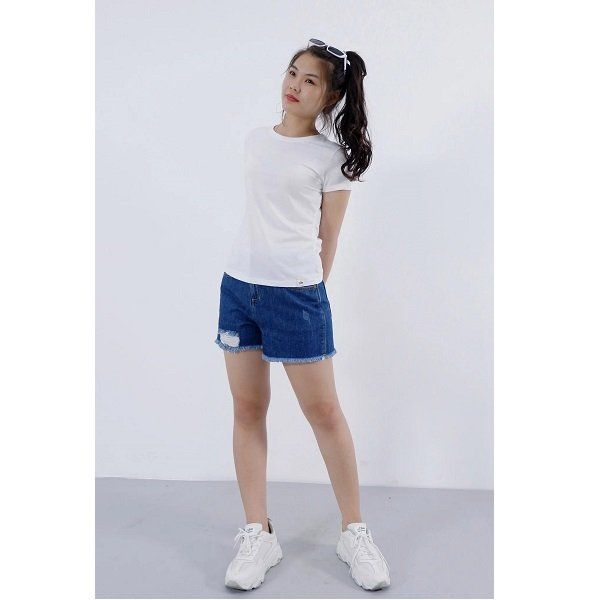 Áo Thun Nữ Trơn Form Ôm Trắng Couple TX 4081