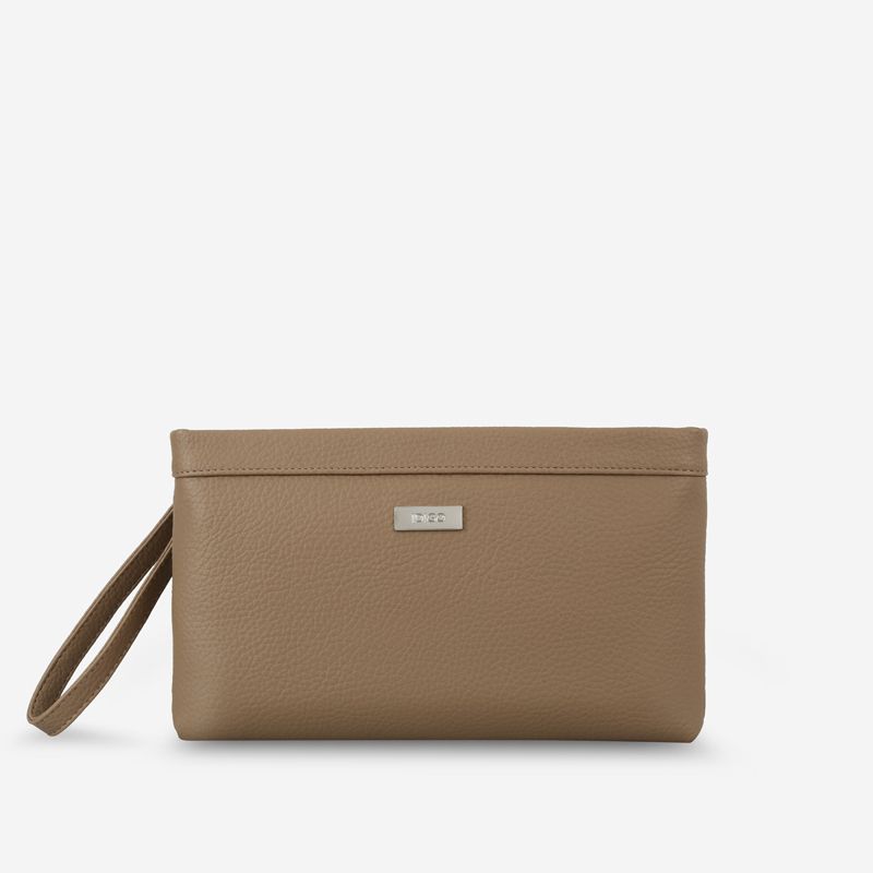 Túi Clutch Cầm Tay Nam Nữ Phom Chữ Nhật IDIGO UB2-3363-277 Bei (Store 1001)
