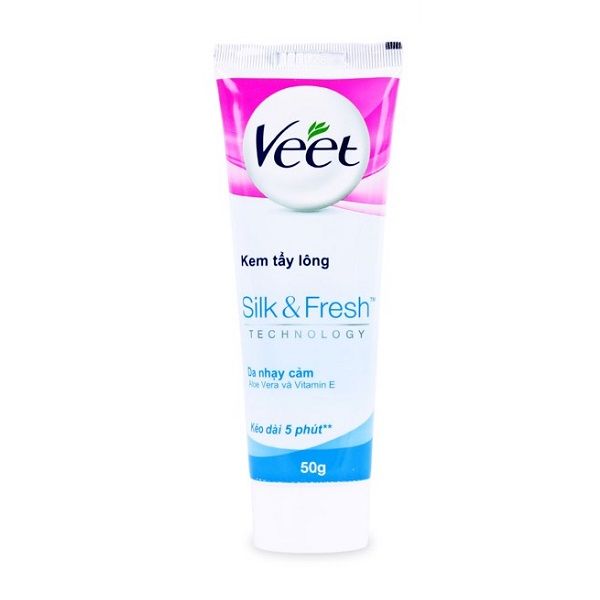 Kem Tẩy Lông Veet Silk & Fresh Cho Da Nhạy Cảm 50g
