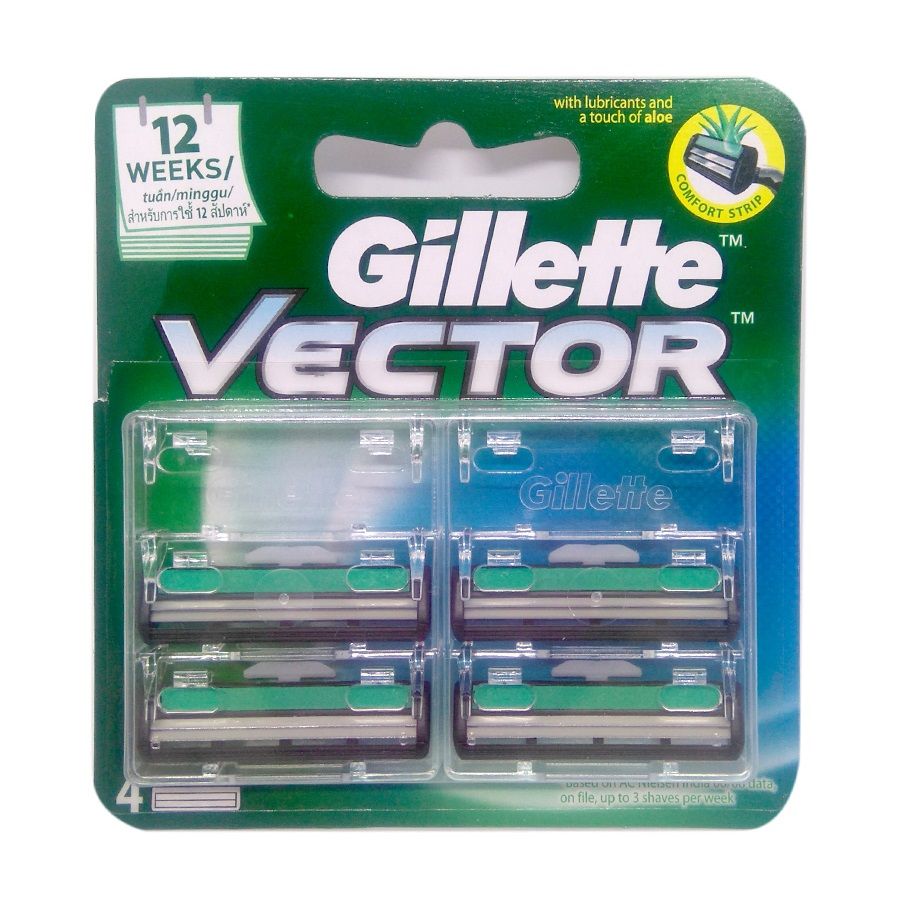 Dao Cạo Gillette Vector - Vỉ 4 Cái