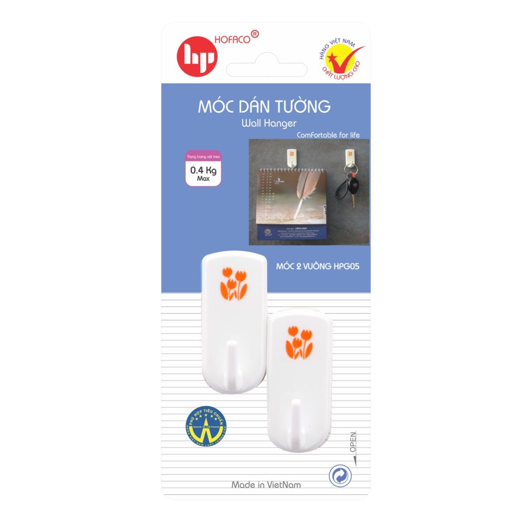 Móc Dán 2 Vuông Hofaco HPG05