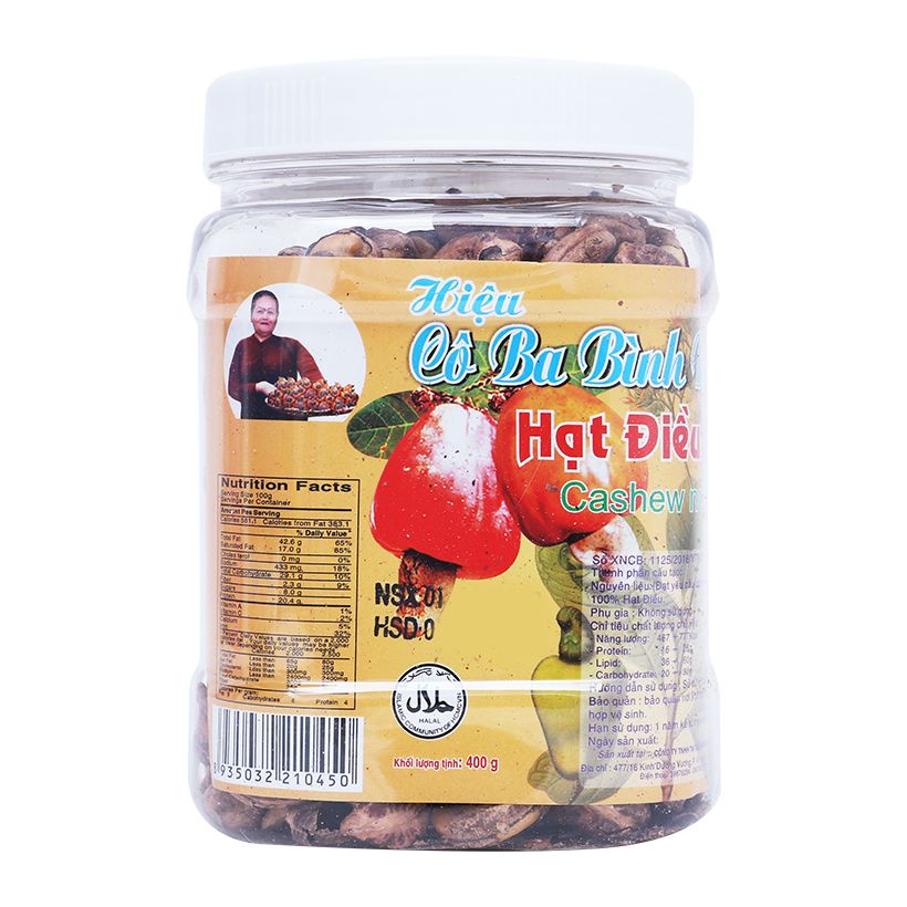 Hạt Điều Lụa Cô Ba Bình Dương - Hộp 400g