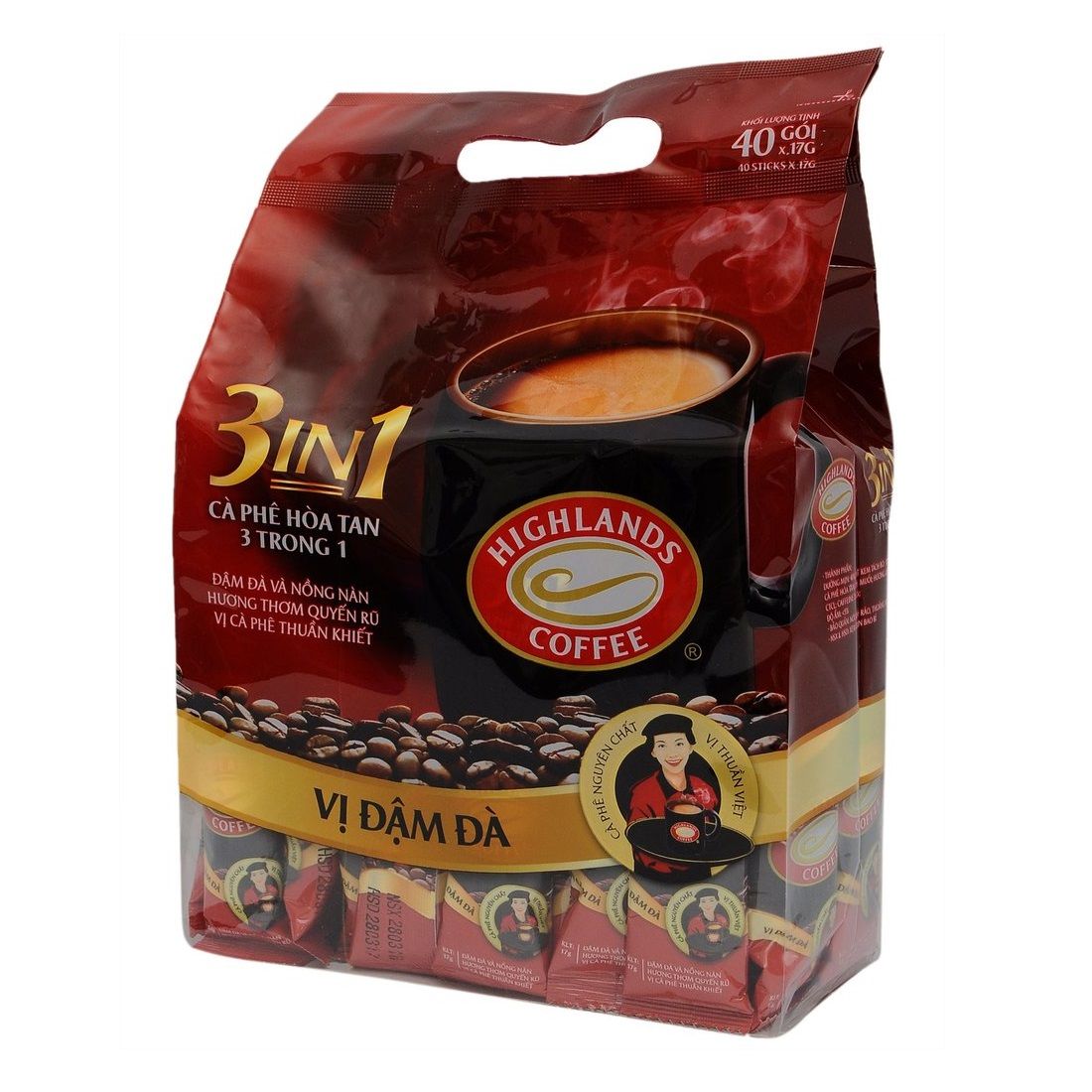 Cà Phê Hòa Tan Highlands Coffee 3in1 (17g x 40 Gói)