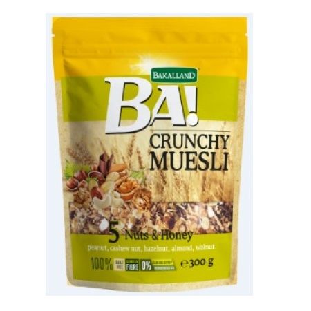Ngũ Cốc Bakalland Muesli 5 Dries Nuts & Honey 300g