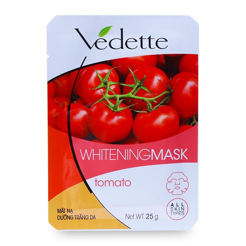 Mặt Nạ Giấy Dưỡng Trắng Da Vedette 25g - Cà Chua