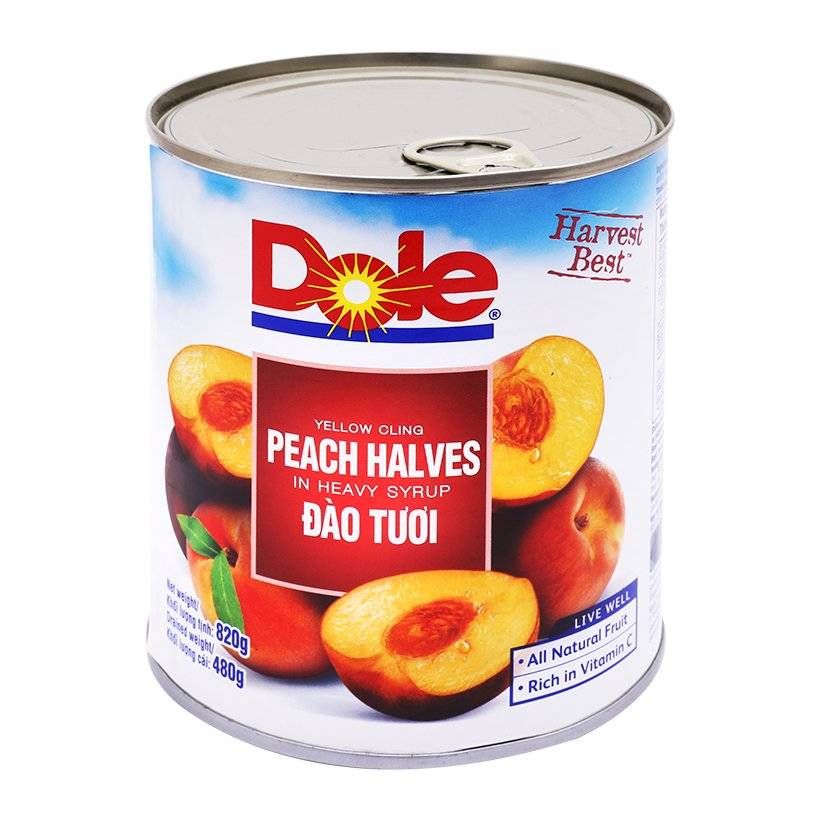 Đào Tươi Ngâm Syrup Dole 820g