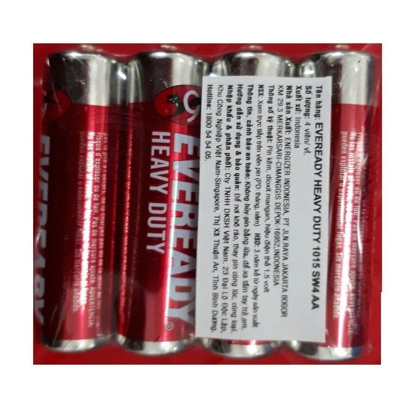 PIN EVEREADY 1015 SW4 AA - VỈ 4 PIN