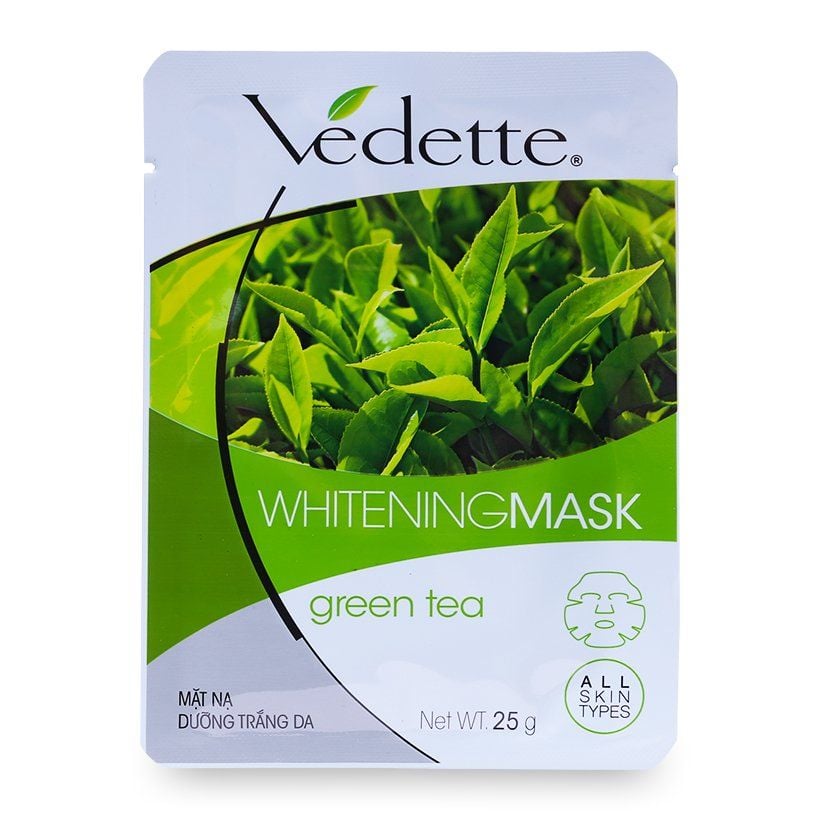 Mặt Nạ Giấy Dưỡng Trắng Da Vedette 25g - Trà Xanh