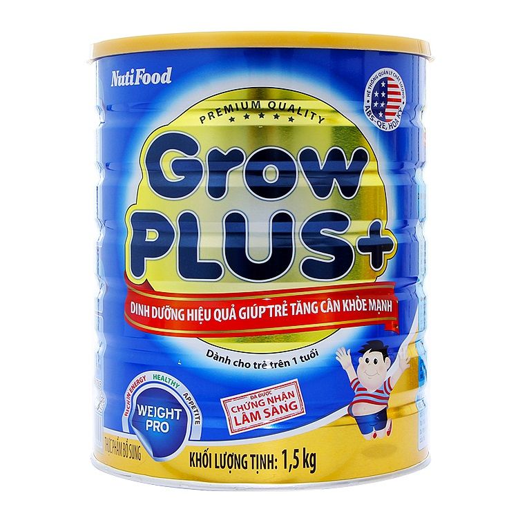 Sữa Bột GrowPlus + Tăng Cân Khỏe Mạnh - Lon 1.5kg