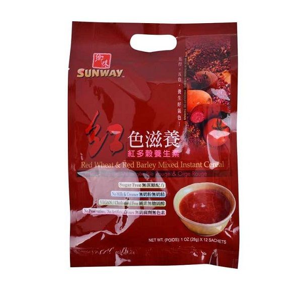 Ngũ Cốc Sunway Red Wheat & Red Barley Mixed Instant Cereal (12 Gói x 28g)