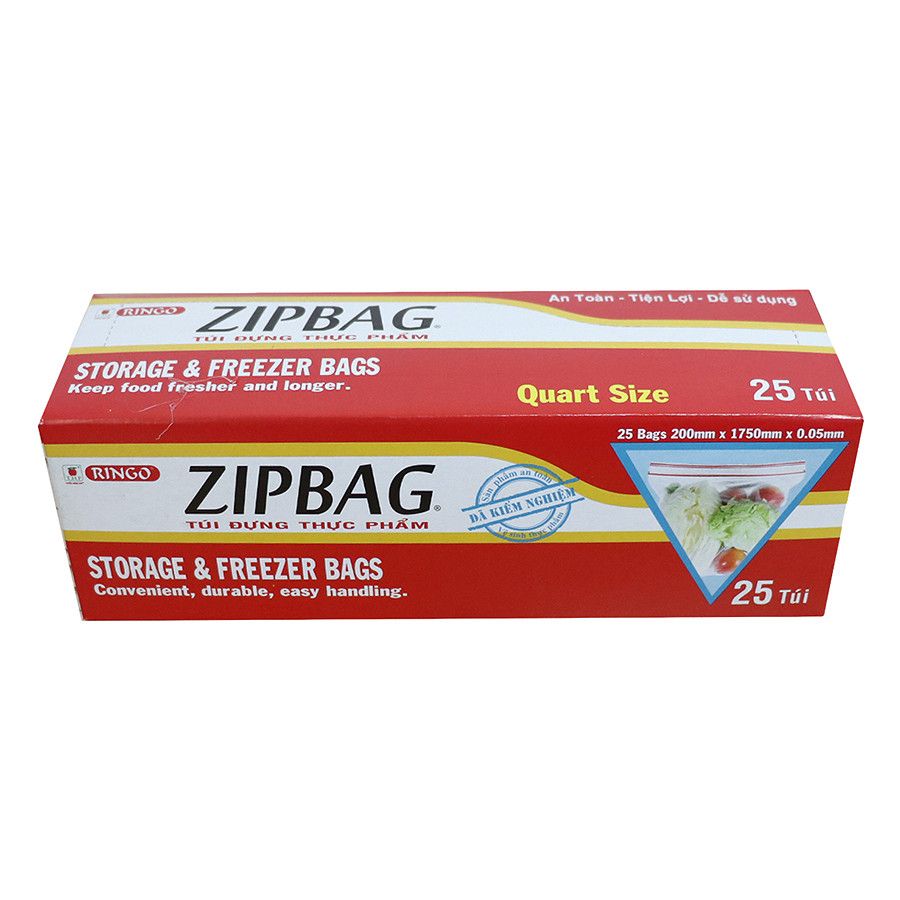 Túi Zipbag Ringo Quart - Hộp 25 Cái