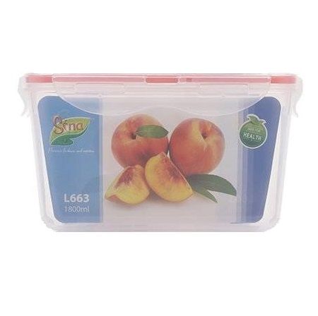 Hộp Thực Phẩm Vuông Cao Sina 1800ml - L663