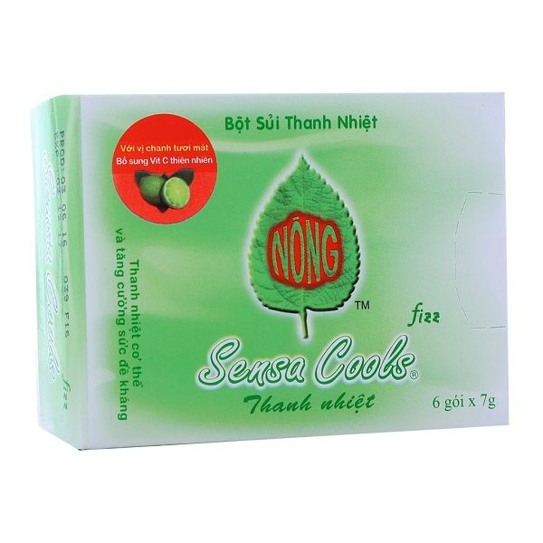 Bột Sủi Thanh Nhiệt Sensa Cool - Hộp 6 gói x 7g
