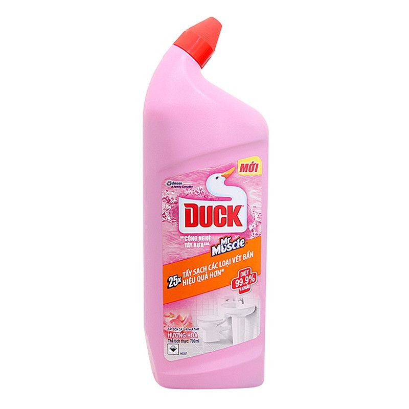 Tẩy Bồn Cầu & Nhà Tắm Duck Mr. Muscle Hương Hoa - Chai 700ml