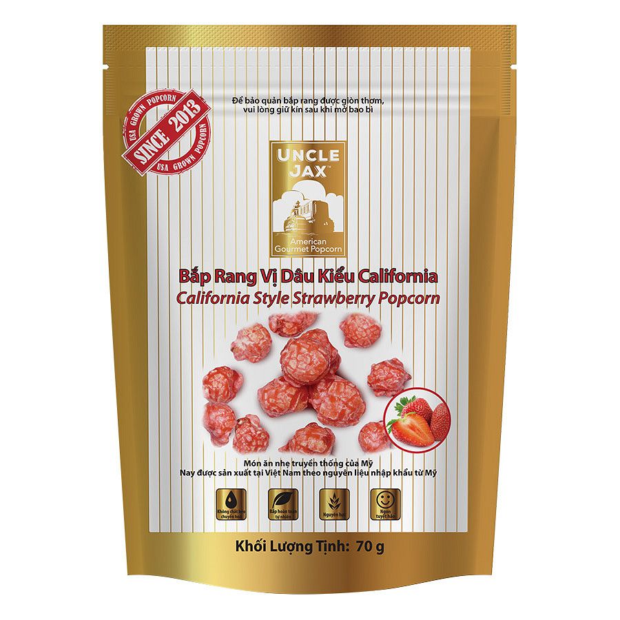 Bắp Rang Vị Dâu Kiểu California Uncle Jax 70g