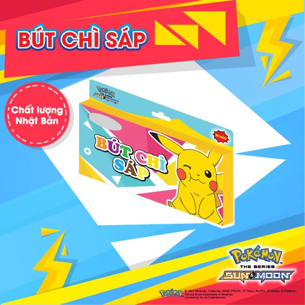 Sáp Màu Pokemon 18 Màu Go Go