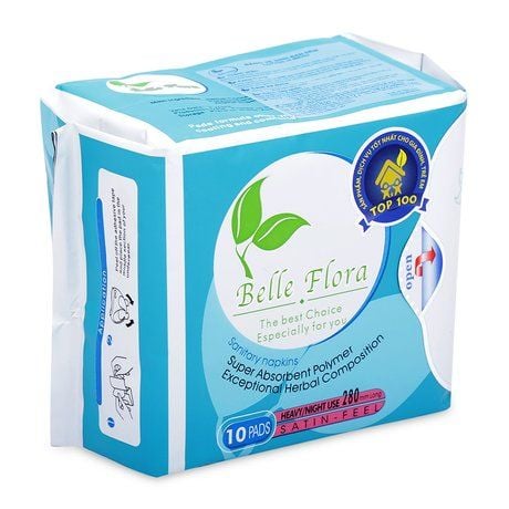 Băng vệ sinh Belle Flora ban đêm Cotton - 10 miếng
