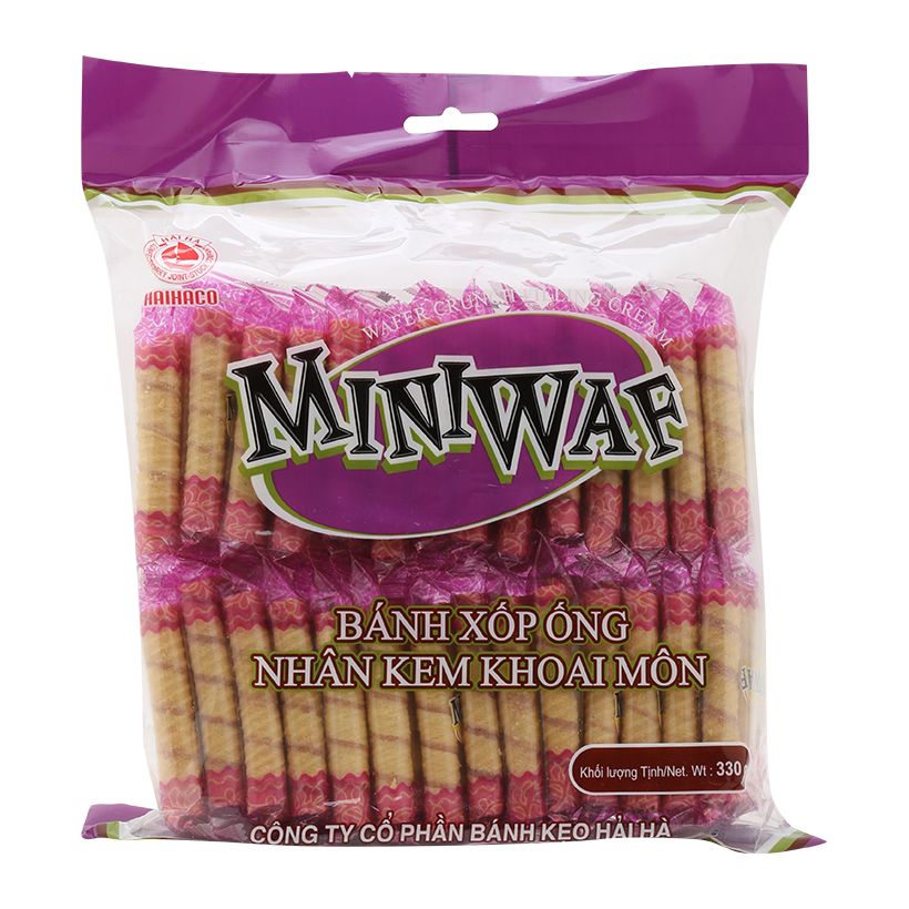 Bánh Xốp Ống Miniwaf Hải Hà - Gói 330g