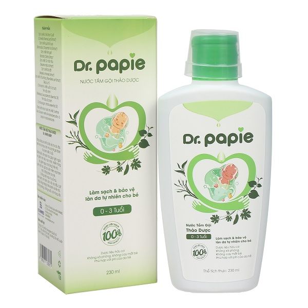 Nước Tắm Gội Thảo Dược Dr.Papie 230ml