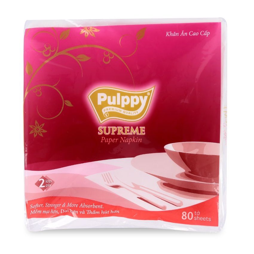 Khăn Ăn Pulppy Supreme - 80 Tờ