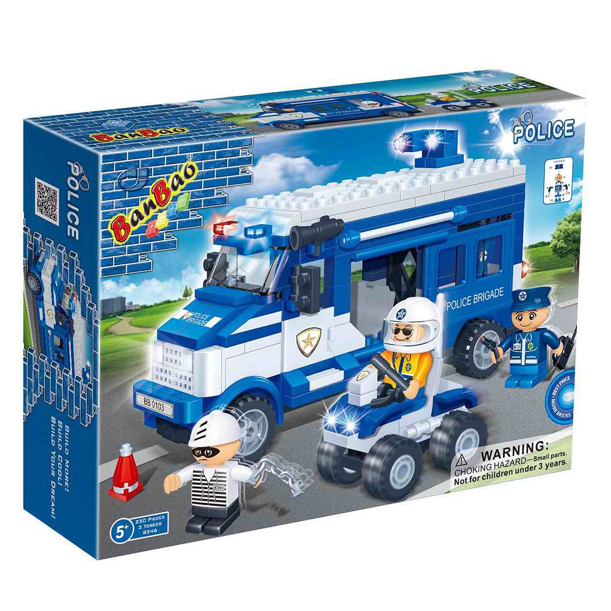Bộ Lắp Ráp Cảnh Sát Đặc Nhiệm - Xe Áp Tải Banbao 8346