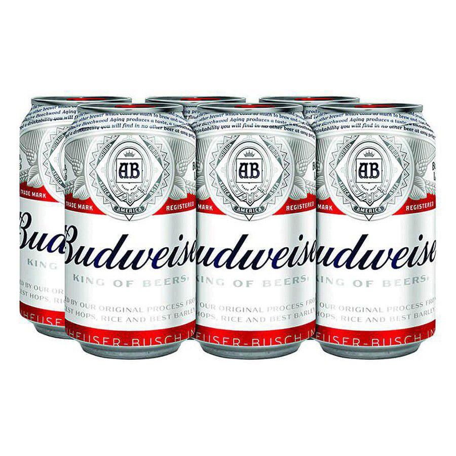 Lốc 6 Lon Bia Budweiser 330ml