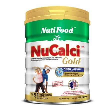 Sản Phẩm Dinh Dưỡng - Sữa Nucalci Gold 800g (51 Tuổi Trở Lên)