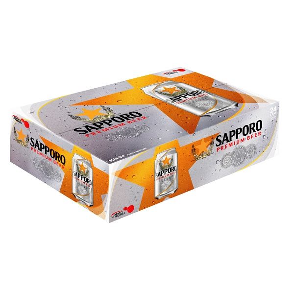 Thùng 24 Lon Bia Sapporo Premium 330ml