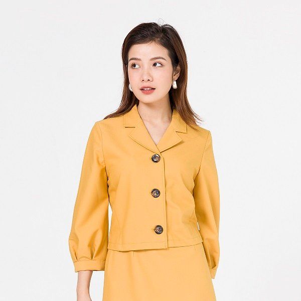 Áo Vest Lửng Vien Tran Màu Vàng GBQ008